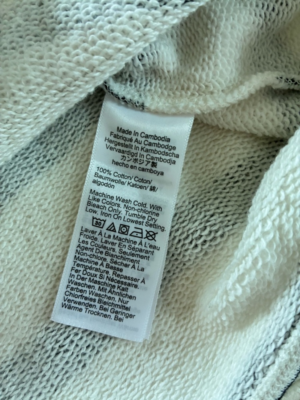 J.CREW Heritage terry mockneck sweatshirt in stripe 2X - Picture 10 of 11